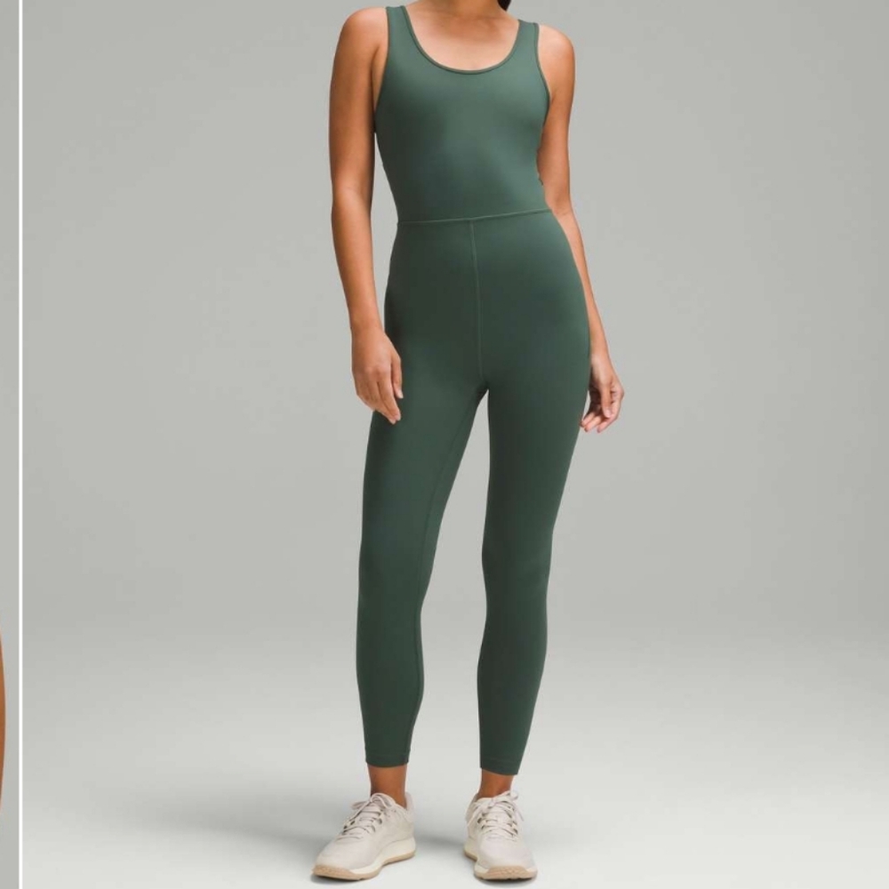 NWT Lululemon Wunder Train Bodysuit 25", Dark Forest, Size 2